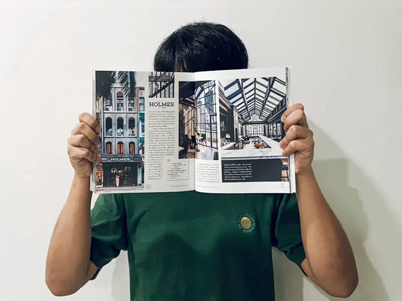 Holmes in a book of restaurant design